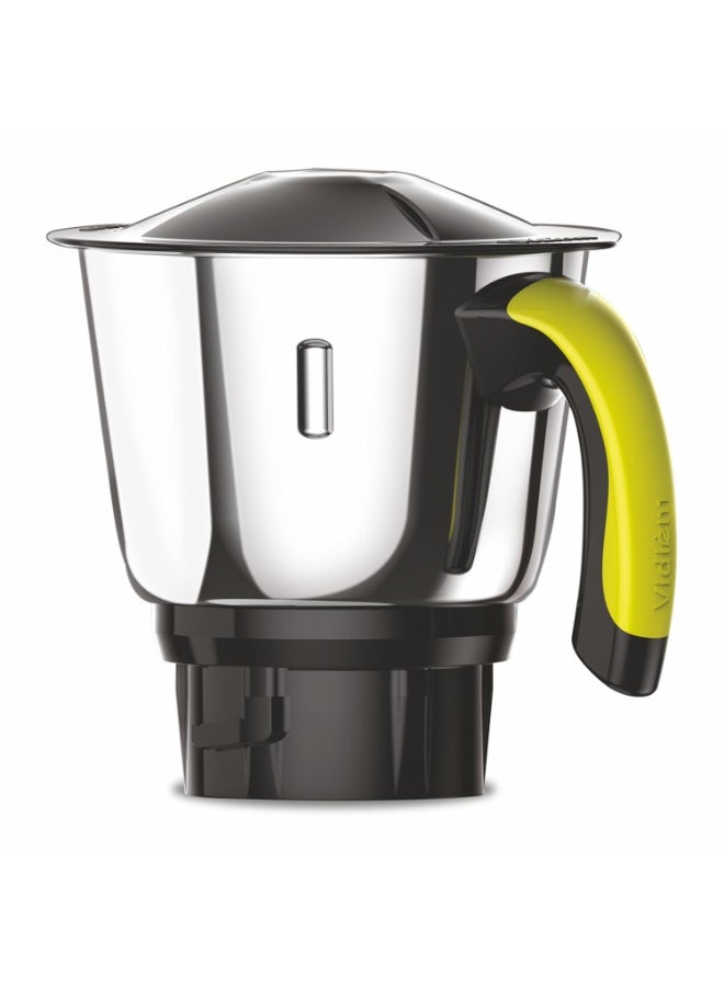 Vidiem Eva Citron Mixer Grinder 750W with 3 Jars (1.5L, 0.75L, 0.4L) | ARIA Cool Tec Motor | Self-Locking Jars | Dynamically Balanced Blades | 5-Year Motor Warranty | yellow - Image 3